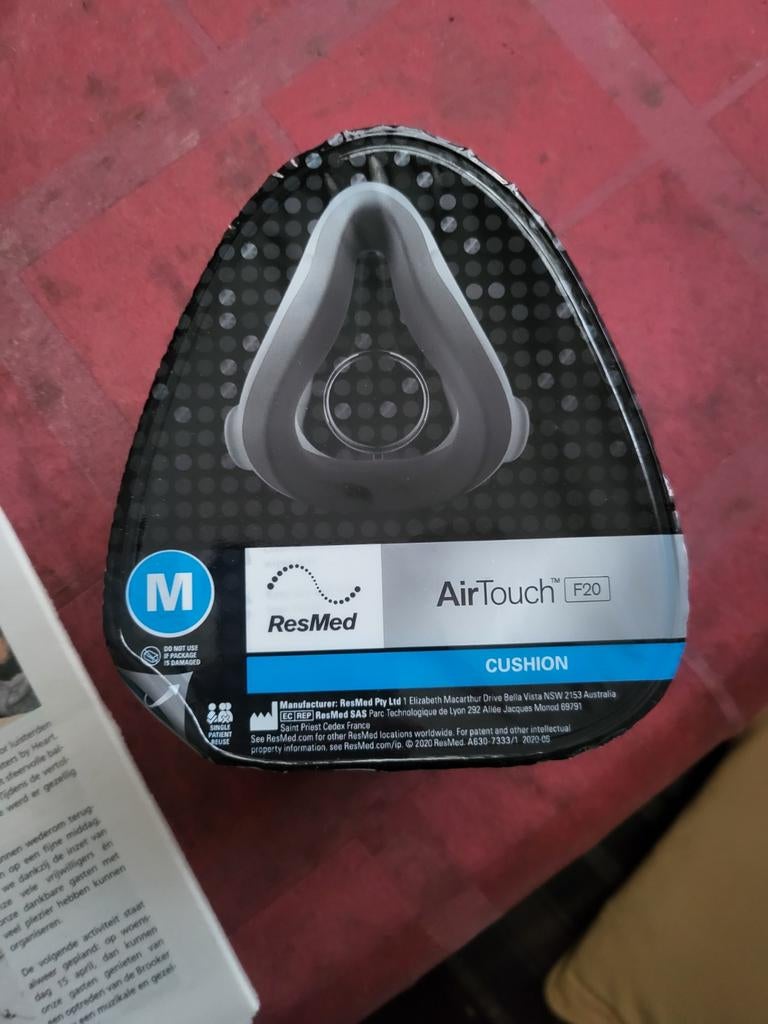 Apneu cpap resmed f20 airtouch maskerkussen maat m 35.00 eur, Ophalen of Verzenden