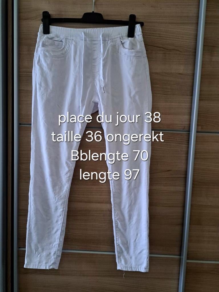 Place du jour jeans wit maat 38, Kleding | Dames, Spijkerbroeken en Jeans, Wit, Ophalen of Verzenden, W30 - W32 (confectie 38/40)