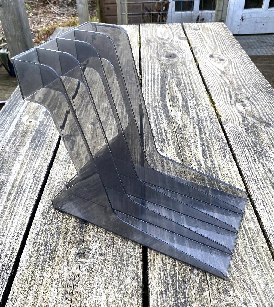 Leuk LP Rek - vintage retro platenbak Vinyl houder platenrek, Ophalen of Verzenden, Gebruikt, 12 inch