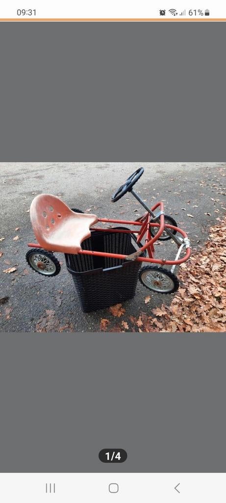 Trapauto made in Italië van metaal originele staat, Ophalen