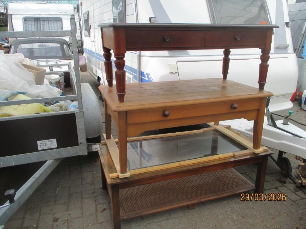 mooie salontafels, Huis en Inrichting, Tafels | Salontafels, Gebruikt, 100 tot 150 cm, 50 tot 75 cm, Overige vormen