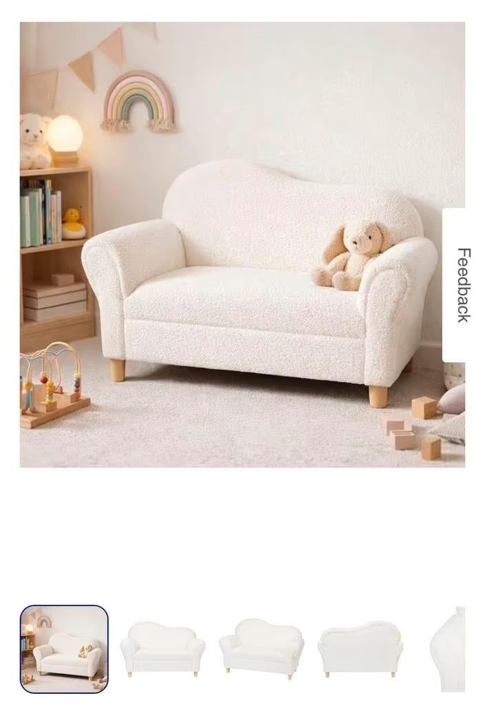 Teddy wit kinderbankje 85x40x56cm NIEUW IN DOOS, Ophalen, Nieuw, Stoel(en)