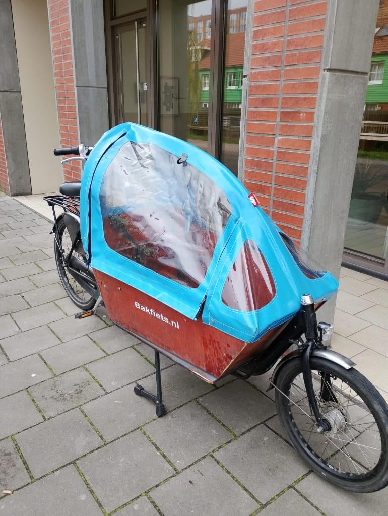 Bakfiets, Fietsen en Brommers, Fietsen | Bakfietsen, Ophalen, Gebruikt, 2 kinderen, Huif