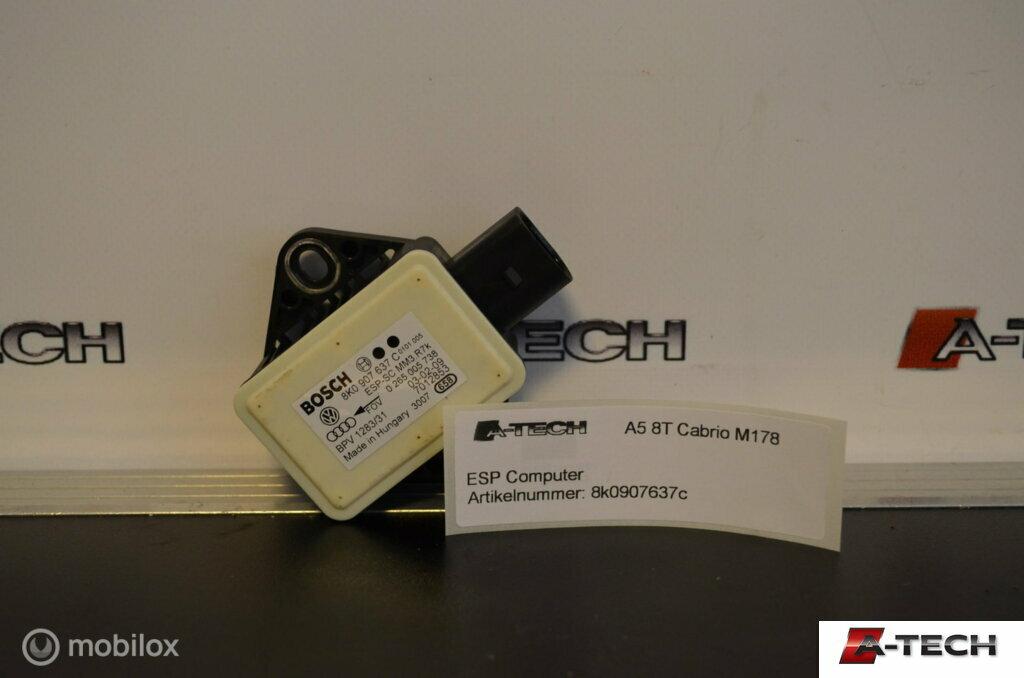 ESP-module Audi A5 B8 2.0 TFSI ('09-'17) 8k0907637c, Audi, Gebruikt, Audi, Ophalen of Verzenden