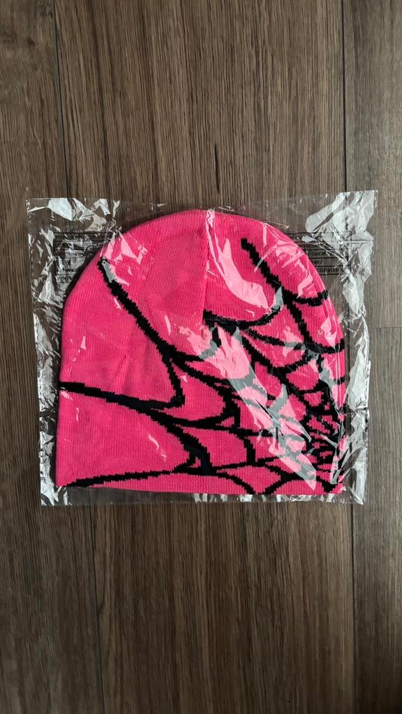 Pink Spiderman beanie (new), Ophalen of Verzenden, Zo goed als nieuw, Meisje, Muts