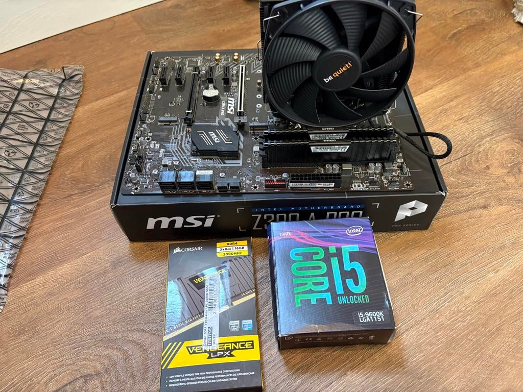 Intel i5-9600K, MSI Z390-A Pro, 16GB DDR4 RAM Bundel, Ophalen of Verzenden, Gebruikt, Intel, DDR4