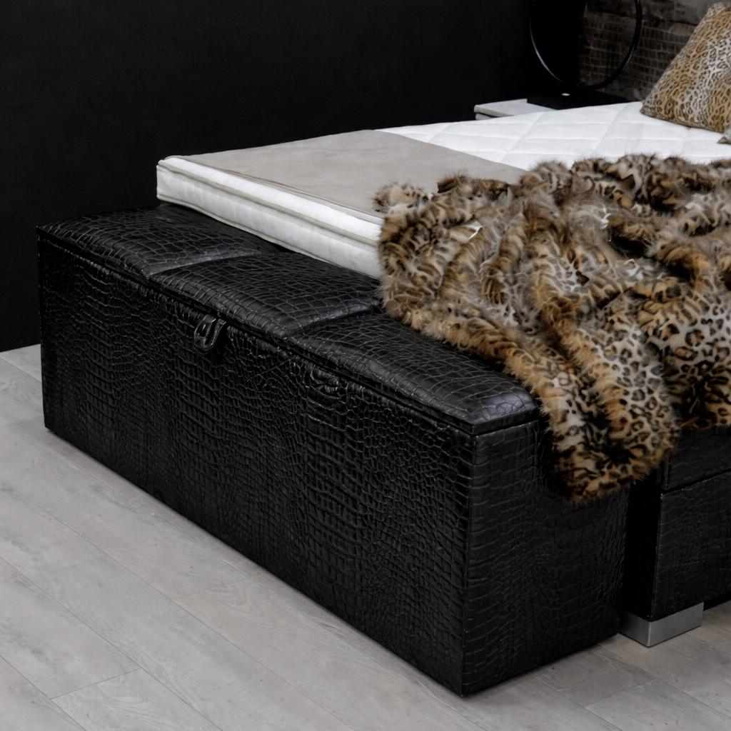 Deken kist bankje poef croco stof, Huis en Inrichting, Ophalen, Nieuw, 125 cm of meer, Stof