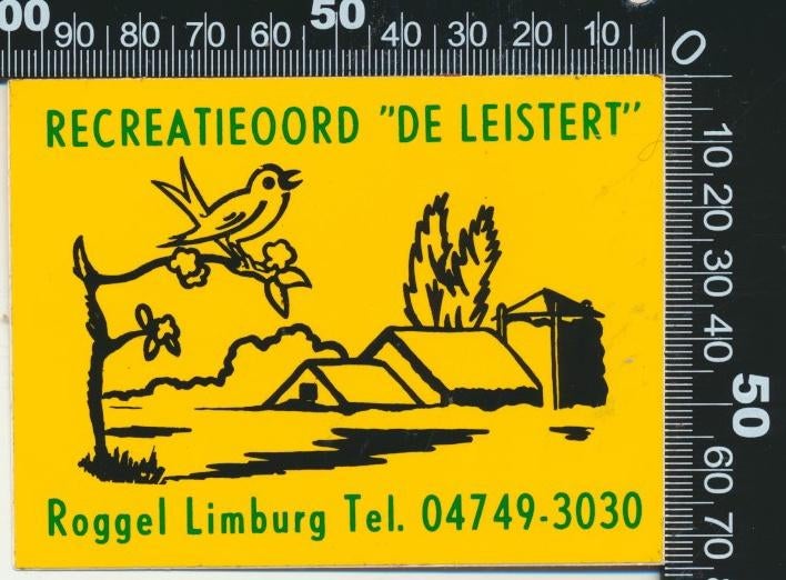 Sticker: Recreatieoord De Leistert - Roggel (7), Ophalen of Verzenden, Zo goed als nieuw, Bedrijf of Vereniging