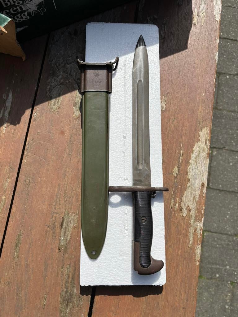 M1 Garand bajonet 1952 Duitse export aanmaak, Verzamelen, Ophalen, Landmacht, Amerika, Mes of Dolk