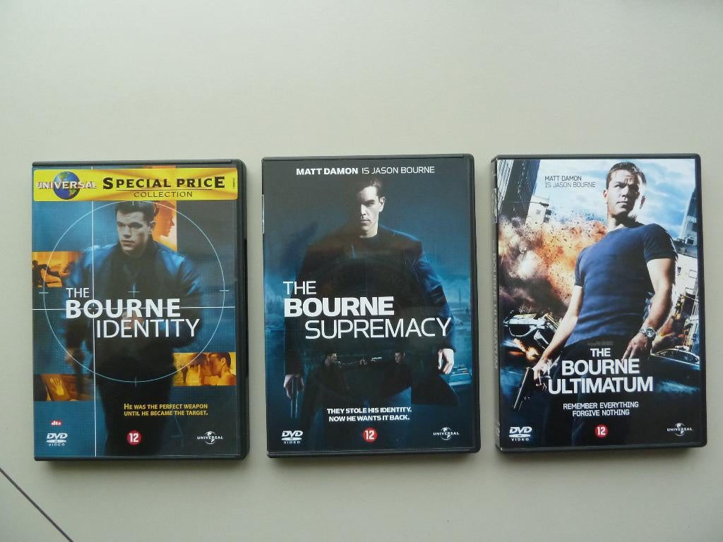 The Bourne Trology met Matt Damon als Jason Bourne, Vanaf 12 jaar, Ophalen of Verzenden, Zo goed als nieuw