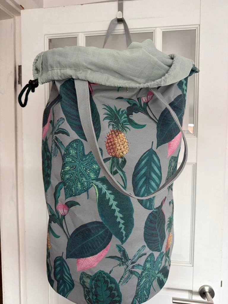Afsluitbare opbergzak HEMA met tropische print, Ophalen, Overige materialen, Gebruikt, Mand