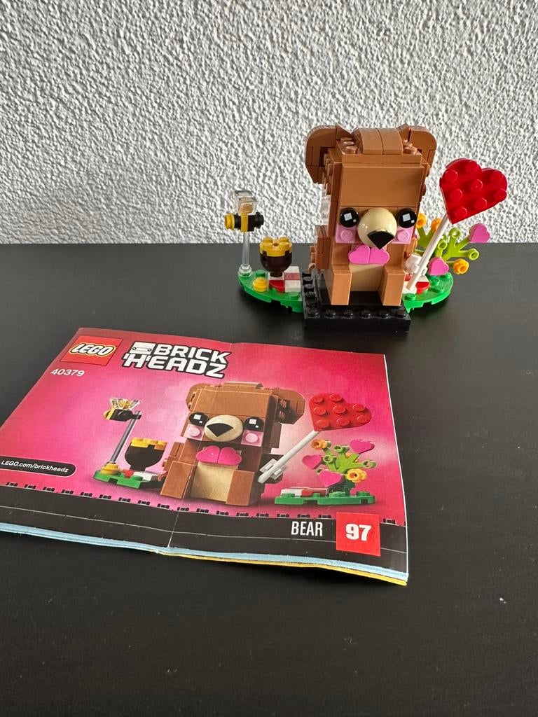 Lego 40379 Brickheadz Valentijnsbeer, Ophalen of Verzenden, Zo goed als nieuw, Complete set, Lego