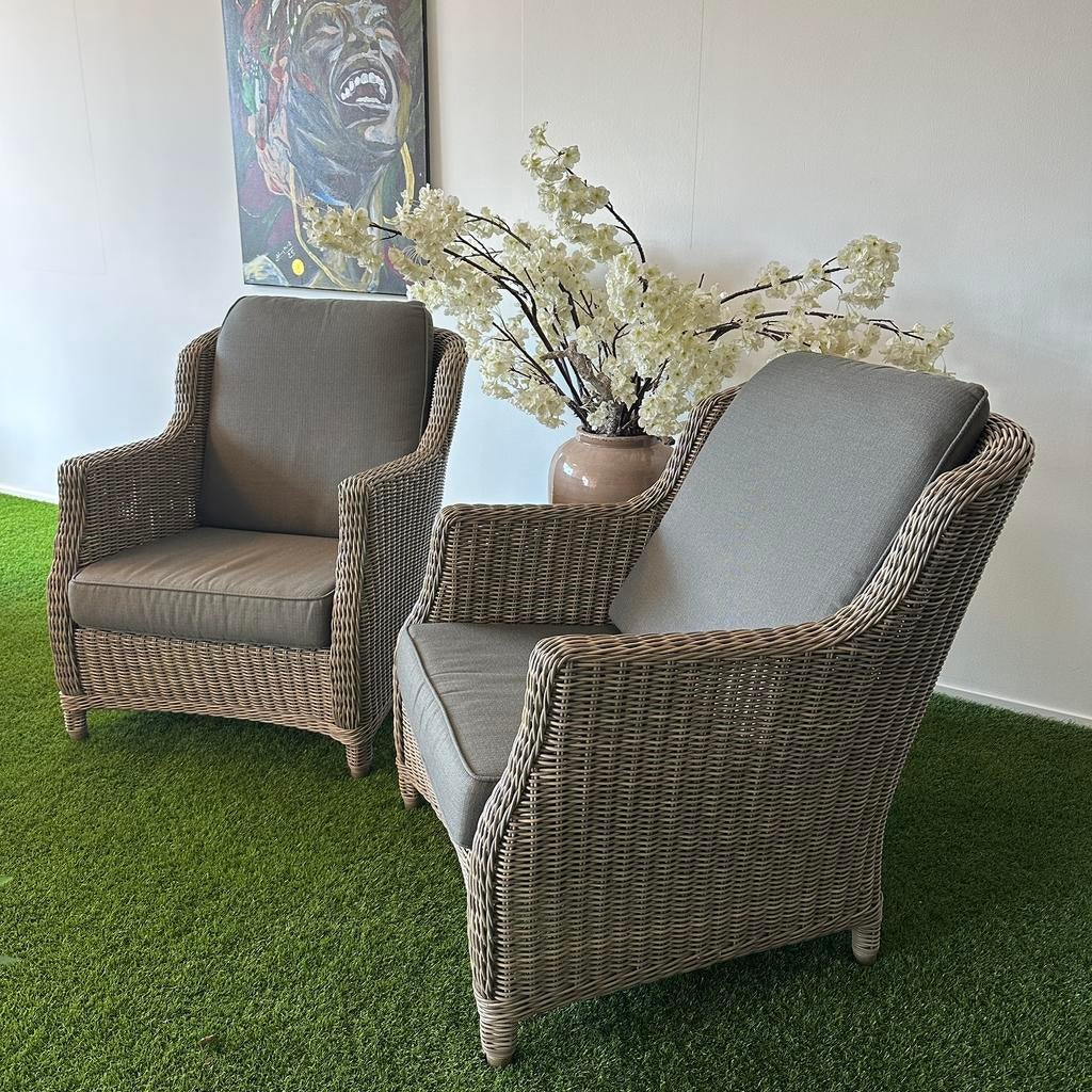 4 Seasons Outdoor Brighton Pure Fauteuils  – ZGAN, 2 zitplaatsen, Verzenden, ., Zo goed als nieuw