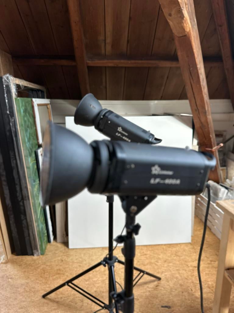 Linkstar LF-400A Studioflitser Set met Statieven, Ophalen, Gebruikt, Lamp of Flitsset