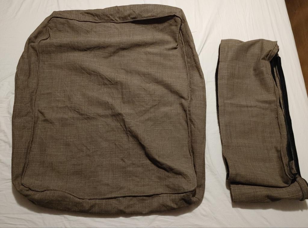 Ikea Kivik hocker hoes Isunda bruin, Zo goed als nieuw, 75 tot 100 cm, Rechthoekig, 75 tot 100 cm