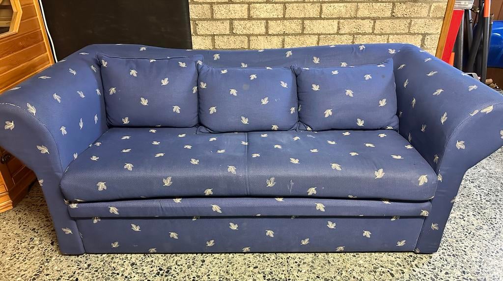 IKEA Slaapbank - Blauw - 190x87 cm, Gebruikt, Blauw, Tweepersoons, Overige maten