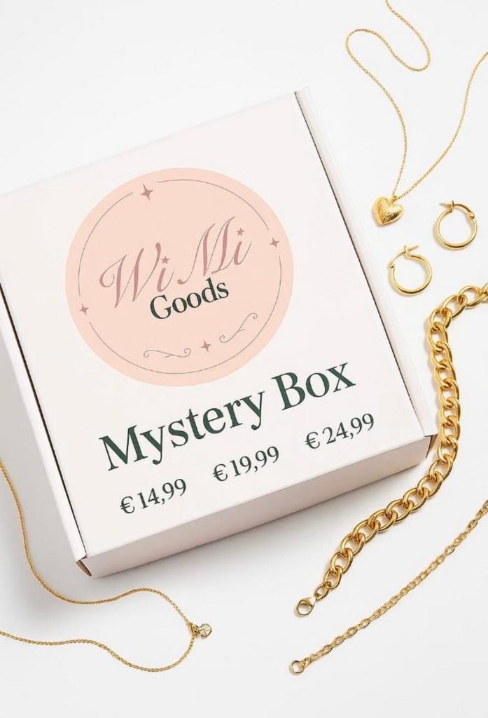 Mystery box maat S-M-L, Sieraden, Tassen en Uiterlijk, Ophalen, Zo goed als nieuw, Goud, Overige materialen