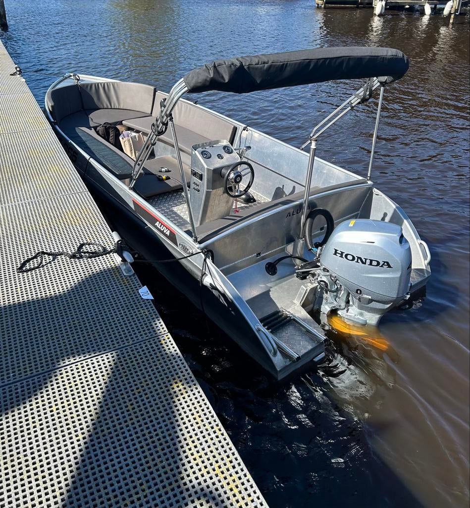 Aluva S525 (2021) + Honda 80 PK (2022) | Zeer compleet!, Gebruikt, Aluminium, Ophalen, 70 pk of meer