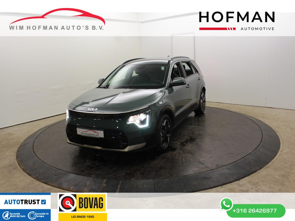 Kia Niro EV Dynamic Plus 64.8 kWh 3-Fase Laden Camera Half L, Zwart, Met garantie (alle), 1657 kg, Leder