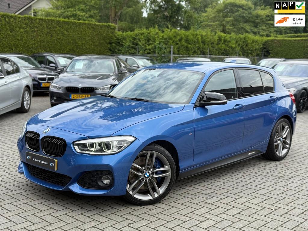 BMW 1-serie 118i Centennial Executive M sport|Trekhaak|Navig, Gebruikt, Blauw, Alcantara, Origineel Nederlands