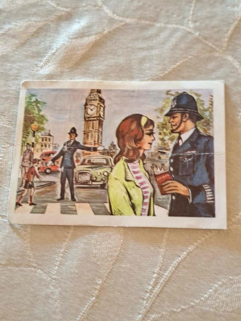 Prentje/Chromo : De Engelse "Bobby" / Chocolade Jacques, 1960 tot 1980, Gebruikt, Verzenden, Prent