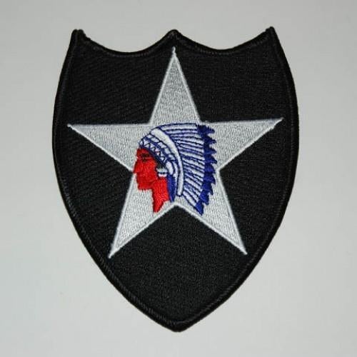 Embleem,Patch,2e,Infanterie,Division,Indian,Head,Division, Verzenden, Landmacht, Amerika, Embleem of Badge
