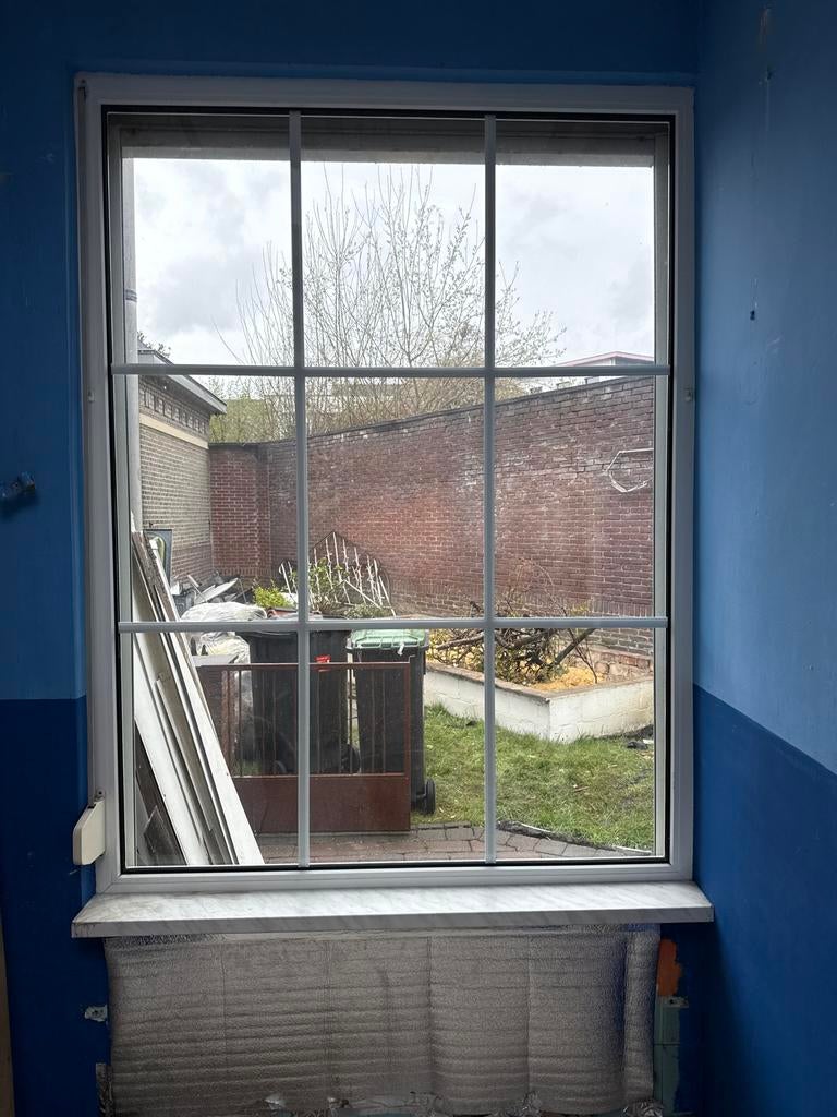 Kunststof raam kozijn, Doe-het-zelf en Verbouw, Glas en Ramen, Ophalen, Gevelraam of Ruit, Gebruikt, 160 cm of meer
