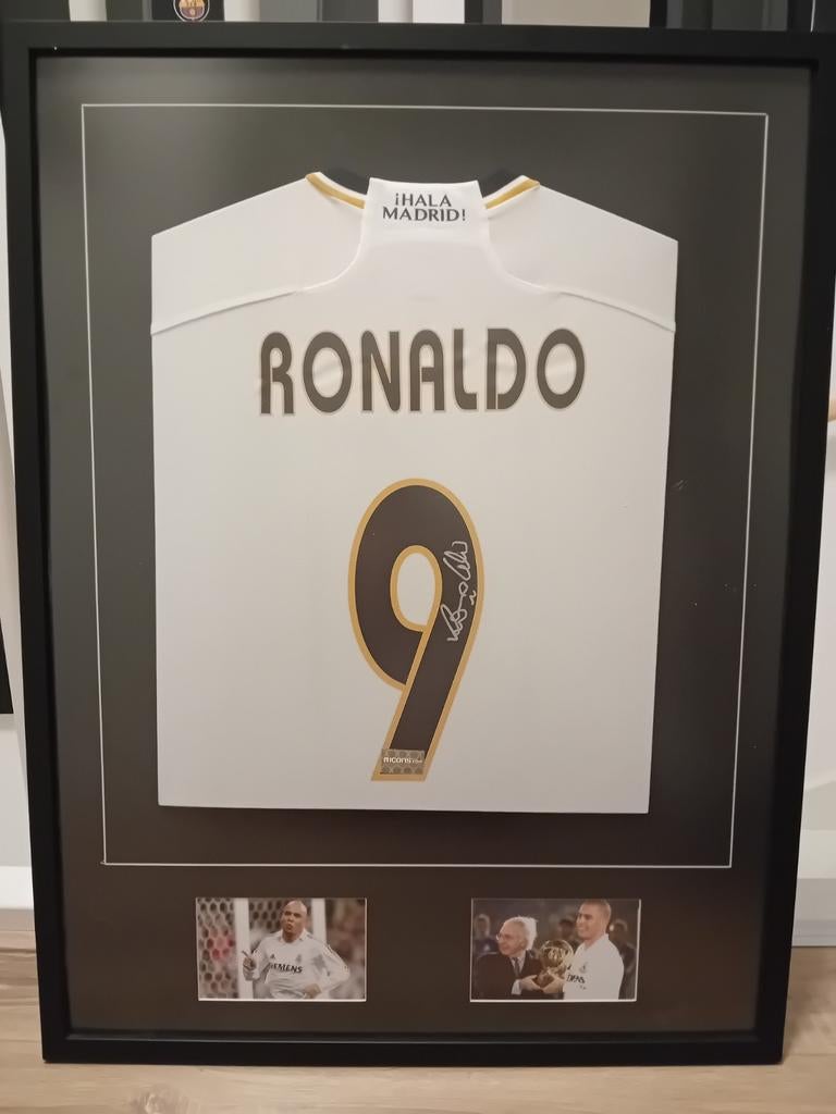 Gesigneerd Real madrid shirt van Ronaldo, Ophalen of Verzenden, Gebruikt, Buitenlandse clubs, Shirt
