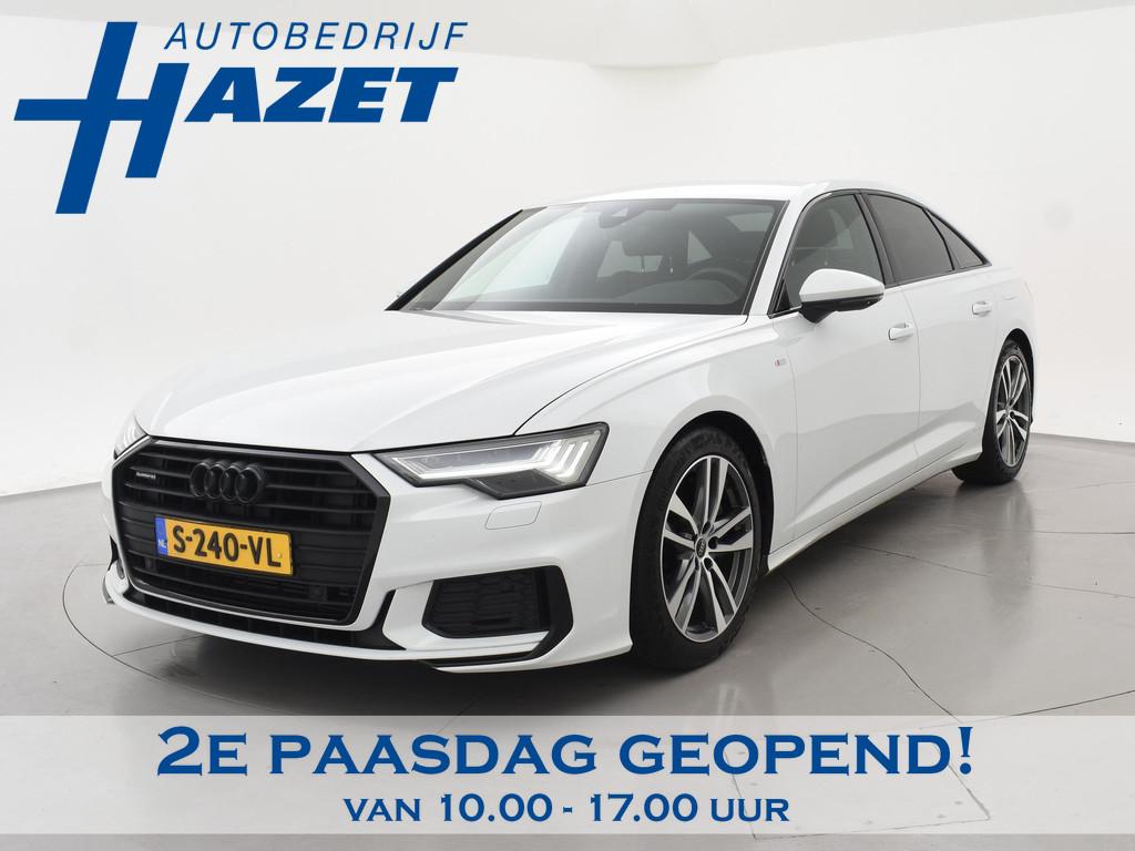 Audi A6 Limousine 50 TFSIe 299 PK PLUG-IN QUATTRO 2X-LINE OR, Automaat, Gebruikt, 4 cilinders, Leder en Stof