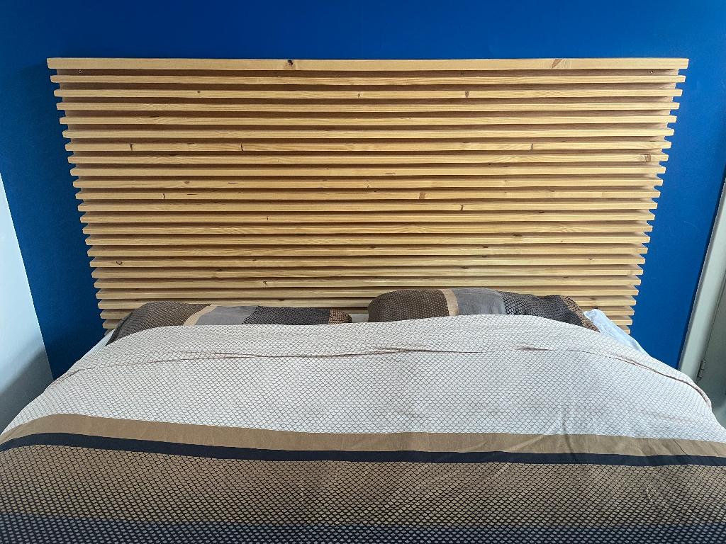 Zelfbouw houten hoofdbord 174x124x5,5, Huis en Inrichting, Ophalen, Gebruikt, Tweepersoons, Hout