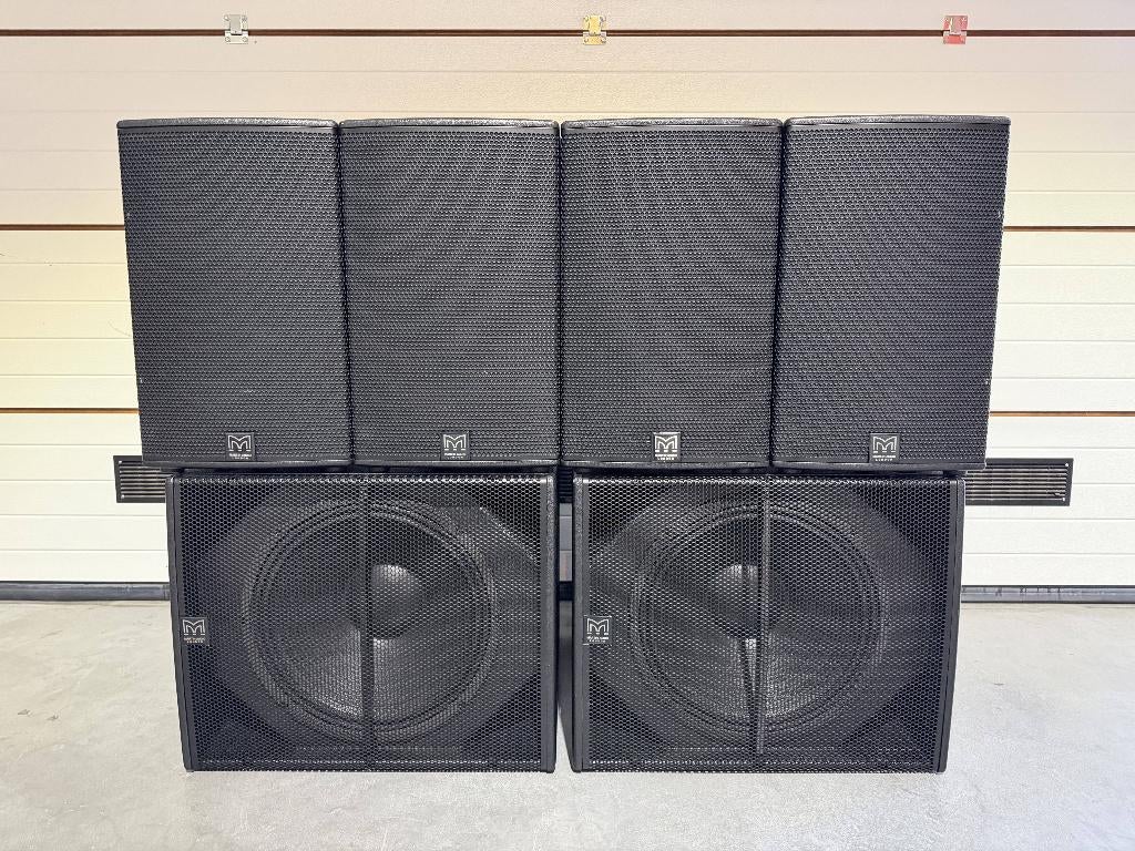 Martin Audio Blackline - 4x XP12 + 2x XP118 + hoezen + cases, Audio, Tv en Foto, Luidsprekers, Overige typen, Zo goed als nieuw