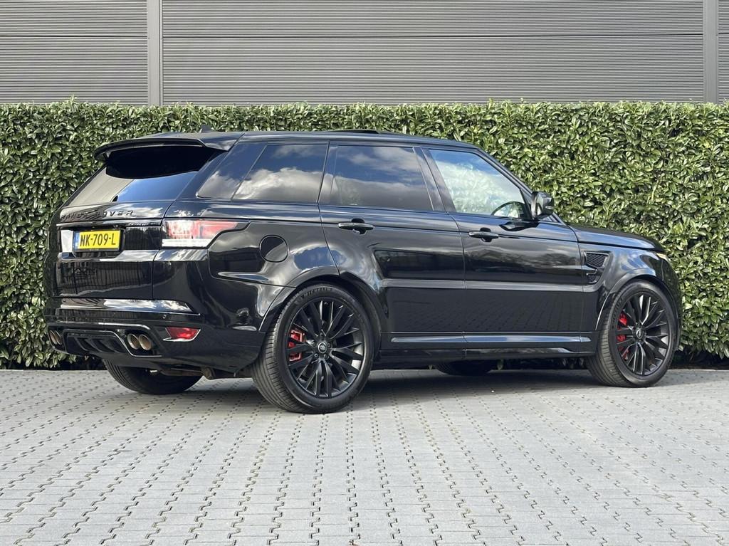 Land Rover Range Rover Sport 5.0 V8 Supercharged SVR, PANORA, Automaat, 3000 kg, Zwart, Bedrijf