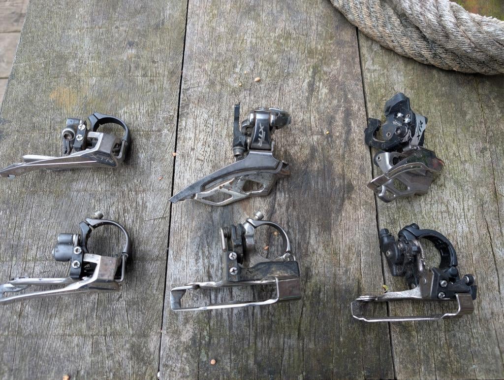 Shimano xtr voor derailleur zes stuks, Gebruikt, Derailleur of Ketting, Shimano, Mountainbike