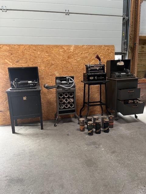 Edison dictafoons, wasrollen enz, Ophalen, Gebruikt