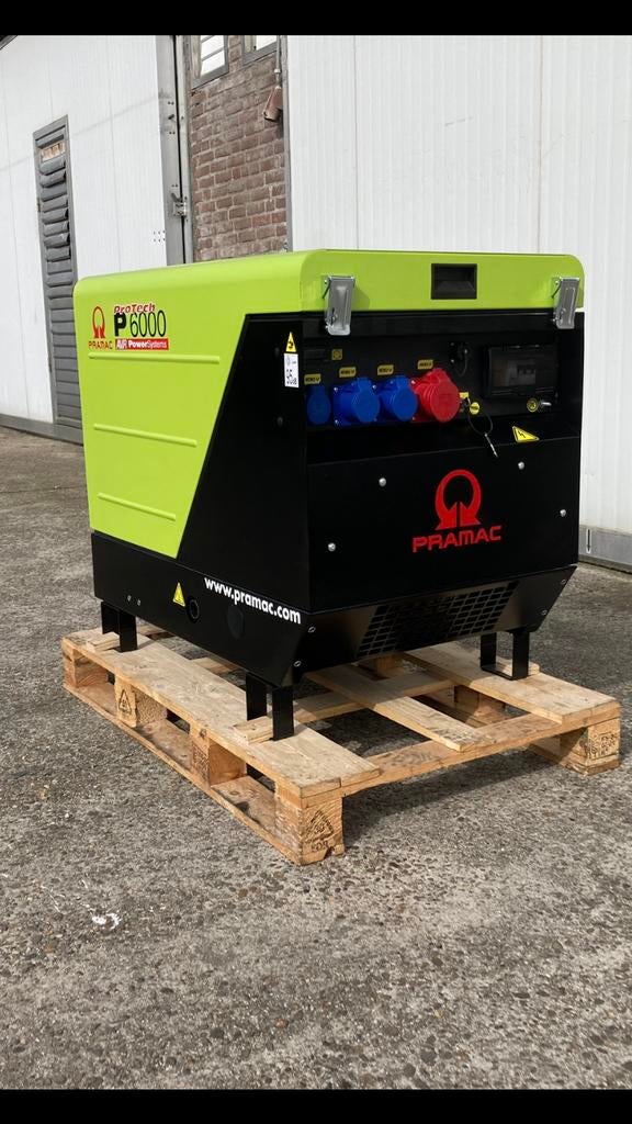 Pramac P6000 diesel AVR generator/noodstroom, Ophalen, Dieselolie, Geluidgedempt, Zo goed als nieuw