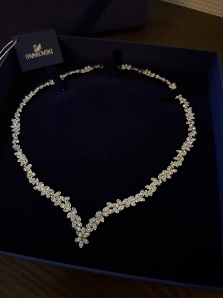 Swarovski ketting dames, Sieraden, Tassen en Uiterlijk, Ophalen, Zo goed als nieuw, Zilver, Overige materialen