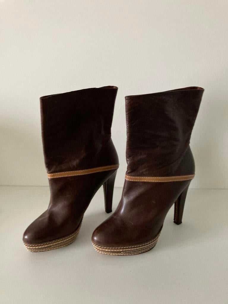 Paco Gil enkellaarzen bruin leer nieuw, Ophalen of Verzenden, Nieuw, Bruin