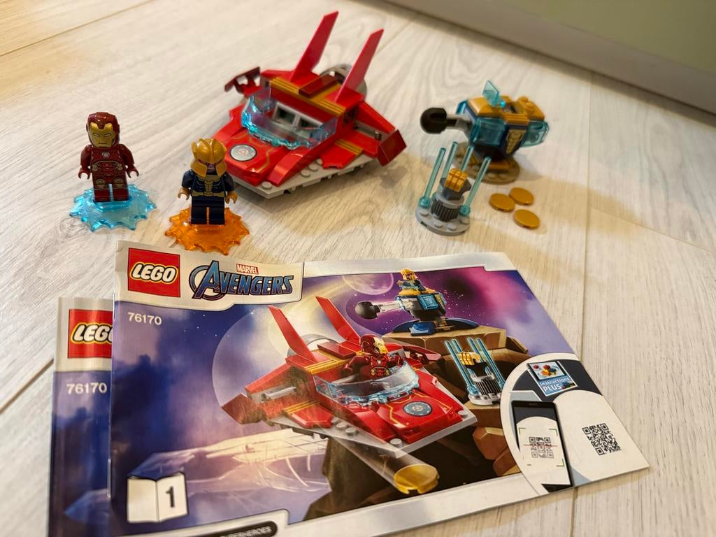 Lego 76170 Iron Man vs. Thanos Marvel Avengers set, Ophalen of Verzenden, Zo goed als nieuw, Complete set, Lego