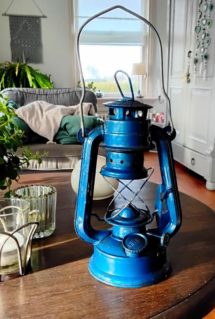 Vintage stormlamp - olielamp - stormlantaarn - geen glas eri, Ophalen of Verzenden