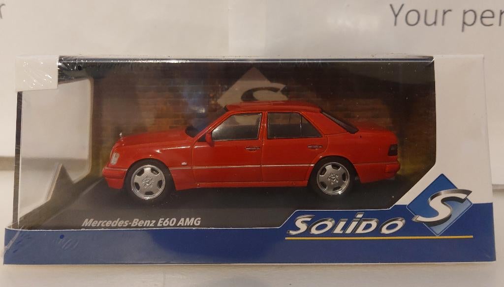 Solido 1:43 Mercedes-Benz AMG E60 W124 rood nieuw, Ophalen of Verzenden, Nieuw, Auto, Solido