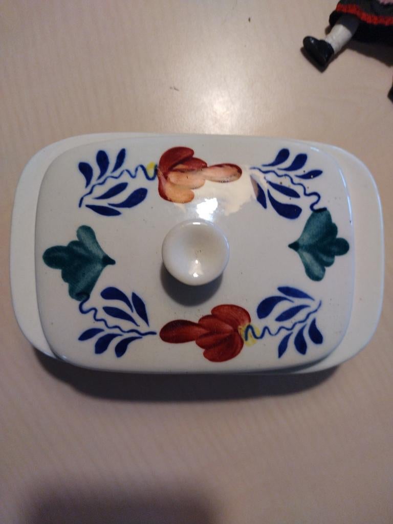 Boerenbont botervloot Aardewerk Boch België, Ophalen of Verzenden