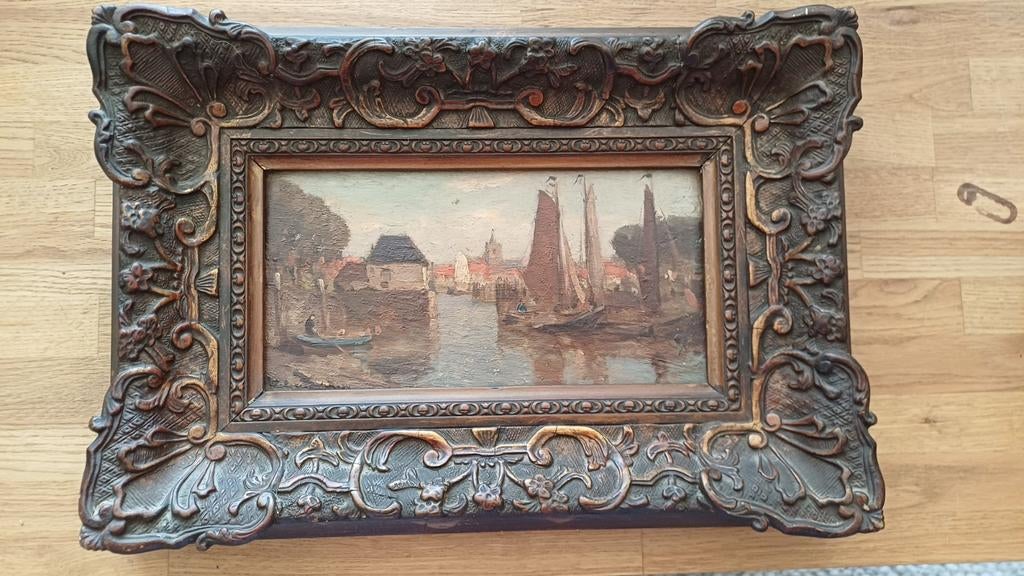 Gezicht op haven Enkhuizen, Wetering de Rooij, Antiek en Kunst, Ophalen of Verzenden