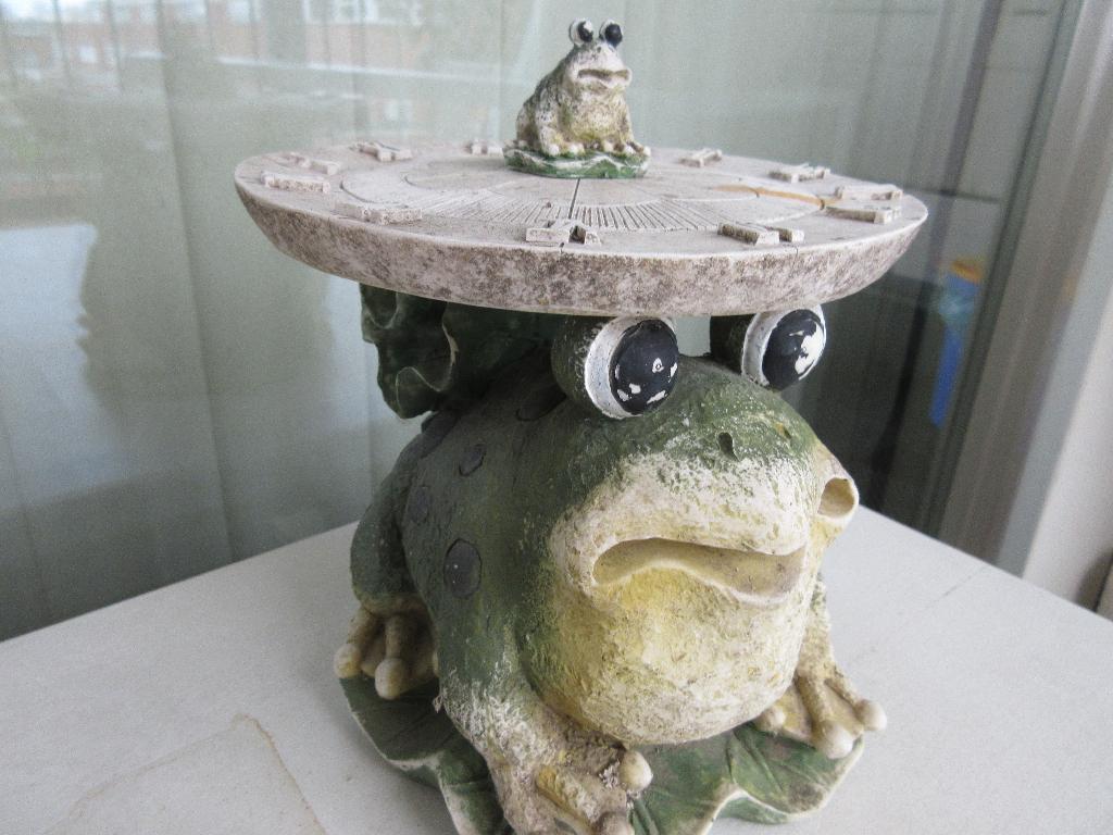 Zonnewijzer kikker vintage, Ophalen of Verzenden, Gebruikt