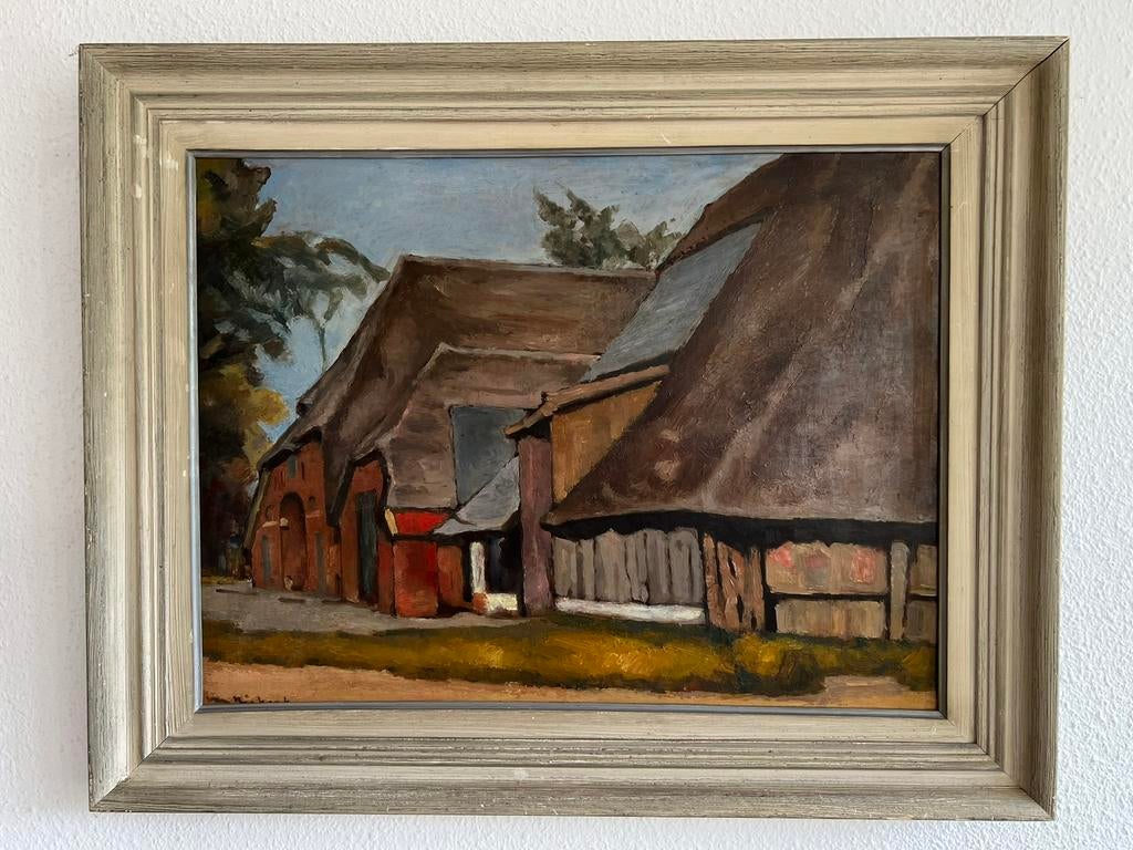 Haagse school. Olieverf op paneel Carl van Niekerk, Ophalen of Verzenden