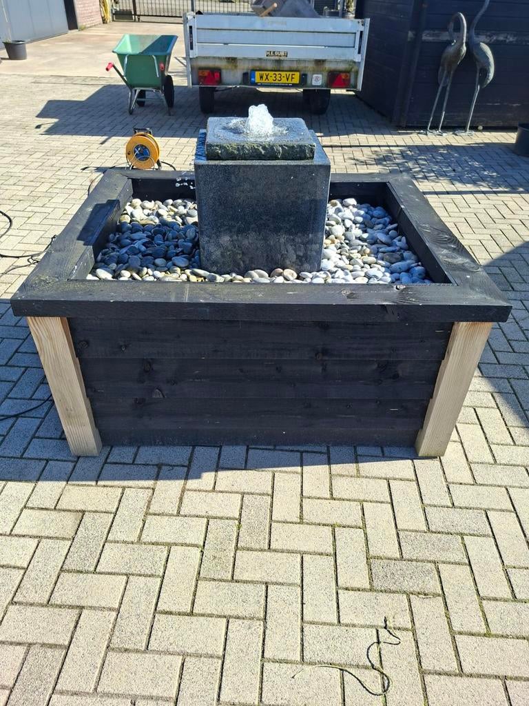 Granieten waterornament met pomp, Tuin en Terras, Ophalen of Verzenden