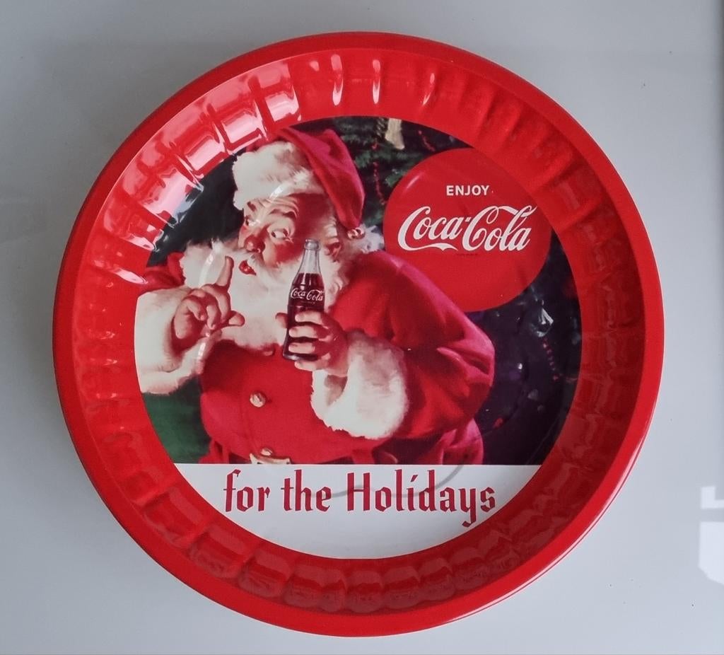 Retro, metalen Coca-Cola dienbladen / Santa / Christmas, Ophalen of Verzenden, Nieuw, Gebruiksvoorwerp