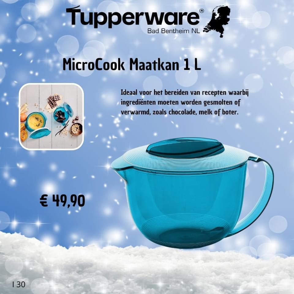 Tupperware Microcook Maatkan # 1 liter, Huis en Inrichting, Keuken | Tupperware, Ophalen of Verzenden, Nieuw, Beker of Kan