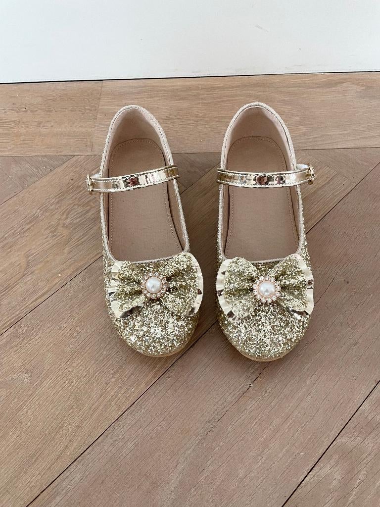 Prinsessenschoenen schoentjes prinses goud glitter maat 34, Meisje, Schoenen, Ophalen of Verzenden, Zo goed als nieuw