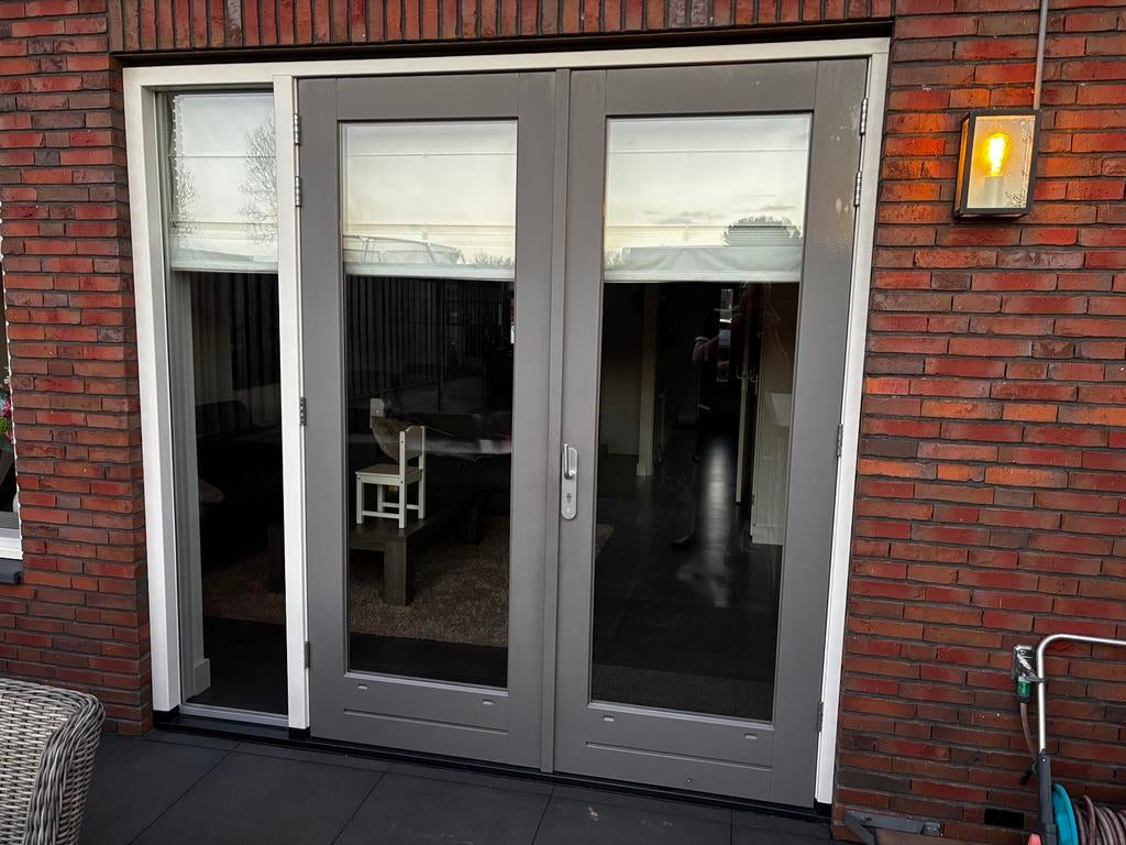 Kozijn met openslaande deuren en raam, Doe-het-zelf en Verbouw, Kozijnen en Schuifpuien, Ophalen, Deurkozijn, 225 cm of meer, Zo goed als nieuw