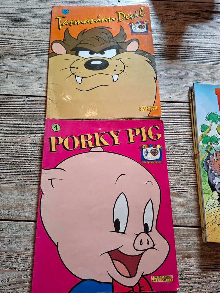 2 Looney Tunes stripboeken 1e druk 1996: Porky Pig & Taz, Meerdere stripboeken, Ophalen of Verzenden, Gelezen, Warner Bros.